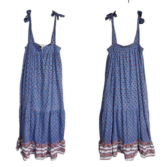 Cleobella Anthropologie India Floral Lotus Boho Flowy Summer Prarie Dress - S - Picture 2 of 7